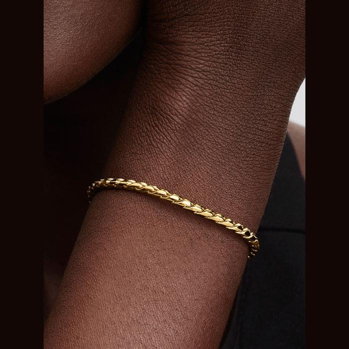 Bracciale Maglia Spiga con Chiusura a Sfera