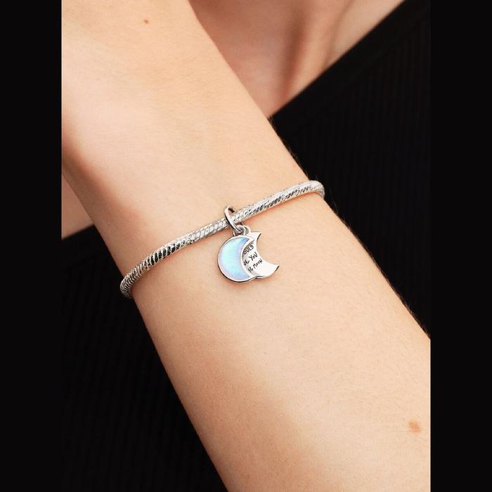 Charm Pendente Doppio Luna Crescente "I Would Give you the Moon"