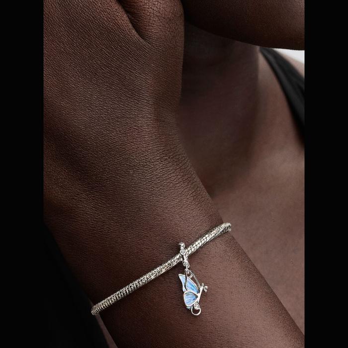 Charm Pendente Farfalla e Chiave "Unlock Tomorrow"