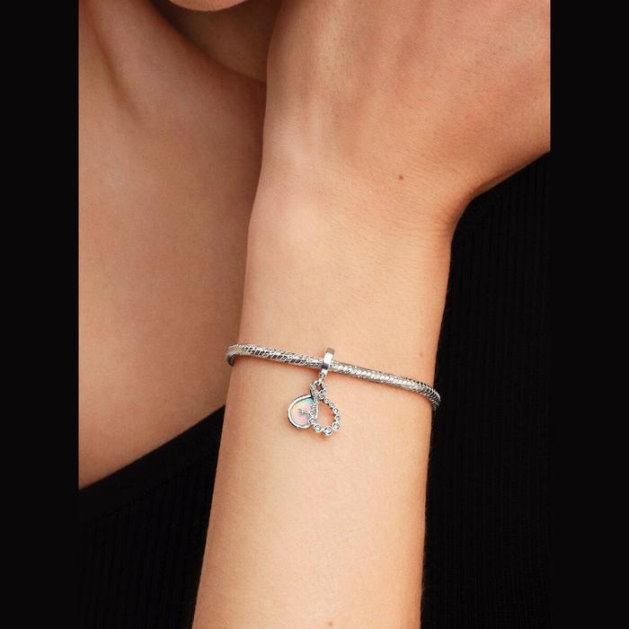 Charm Pendente Doppio Infinito Opalescente