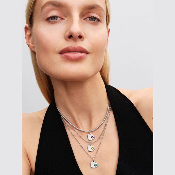 Charm Pendente Cuore con Pietra Turchese Dicembre