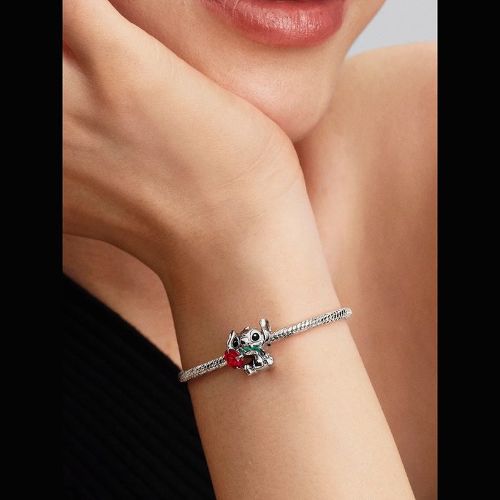 Charm Disney, Lilo & Stitch, Stitch con la rosa