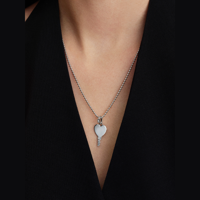 Collane e Pendenti Charm Pendente Chiave a Cuore da incidere