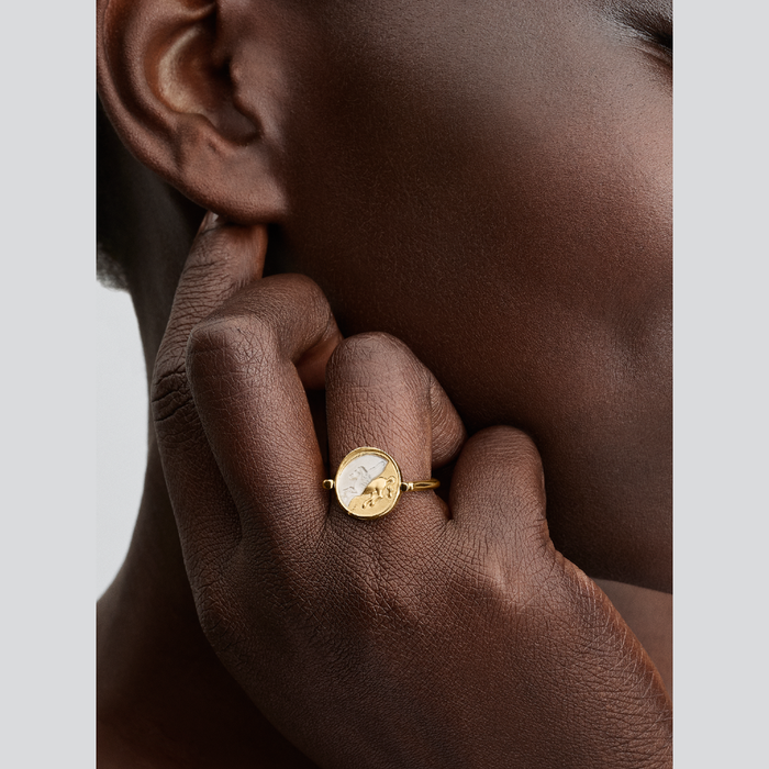 Anello Medallion Pegaso "Ex Animo" Reversibile