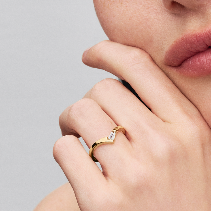 Anello Desiderio con Pietra Taglio Baguette