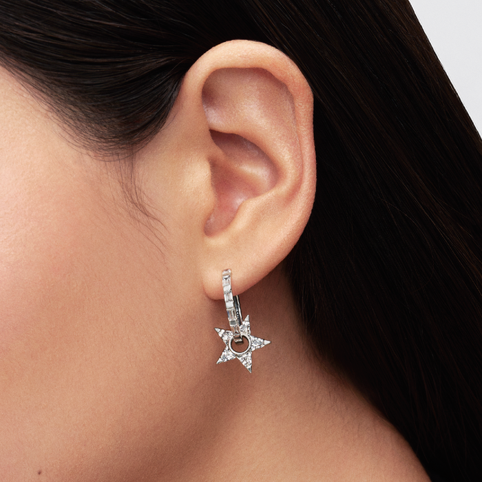 Orecchini Cerchi Openwork Stella Luminosa