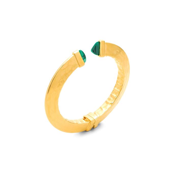 Bracelet Lame Verte Or