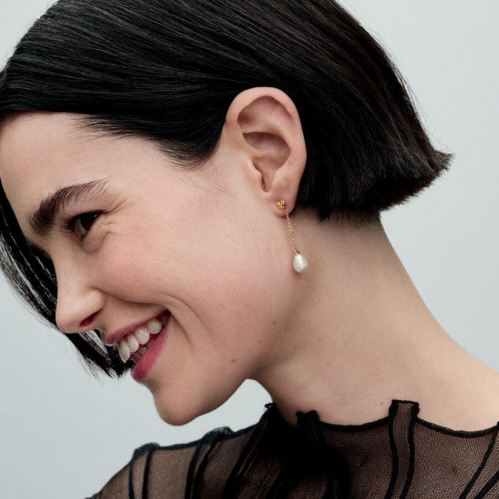 Orecchini Pendenti con Perla d’Acqua Dolce Coltivata