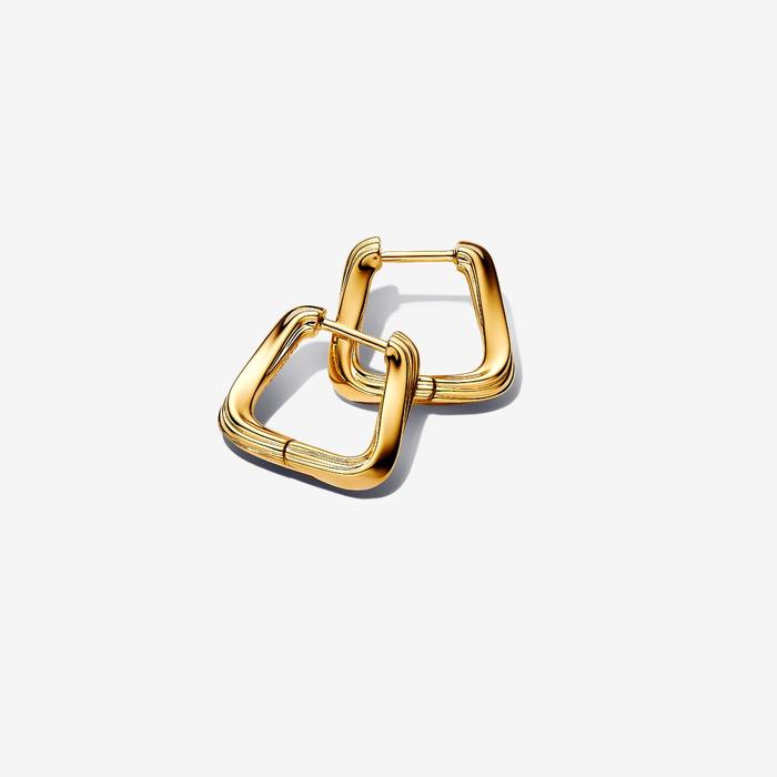 Orecchini Cerchi Squadrati Linea Avvolgente