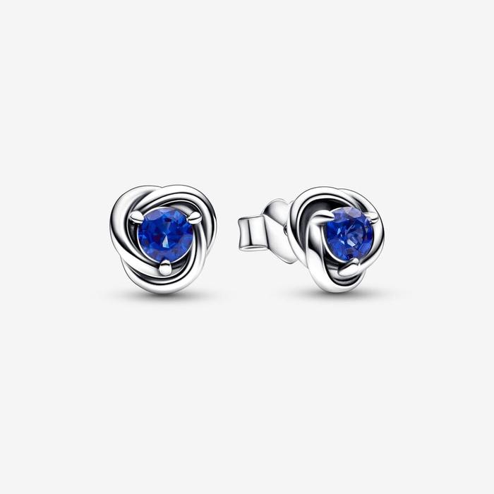 September Blue Eternal Circles Stud Earrings