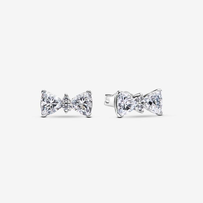 Boucles d'oreilles à gros nœud brillant