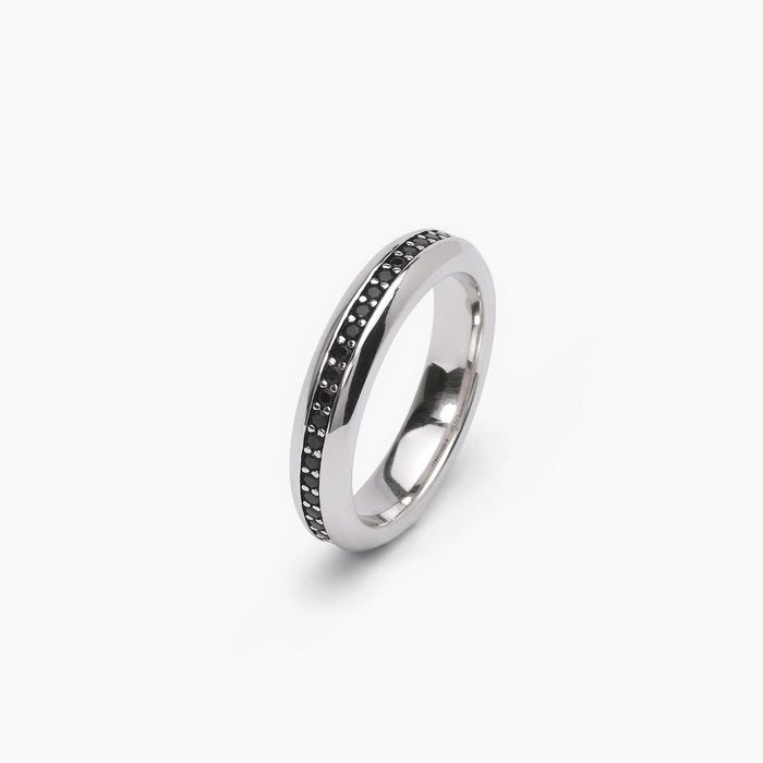 Anello pavè nero MONTECARLO