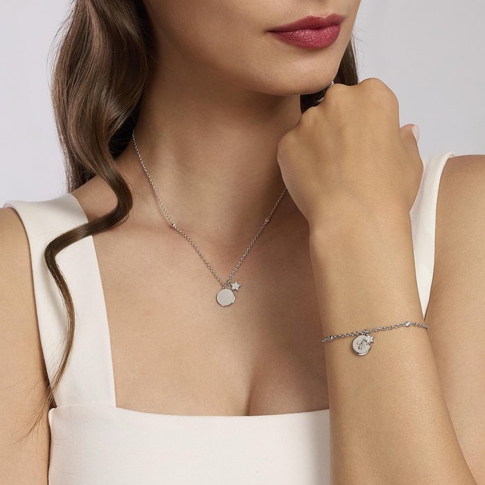 Bracciale ciondolo cerchio argento SOLO TUO