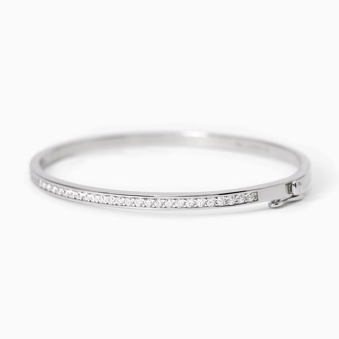 Bracciale rigido in argento con pietre LADY B