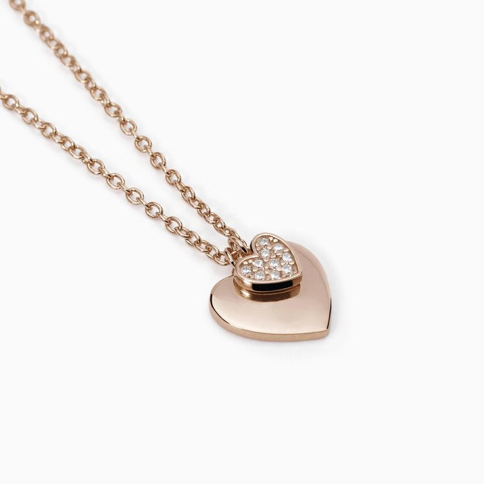 Double heart necklace ONLY YOURS