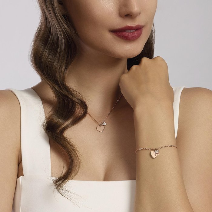 Double heart necklace ONLY YOURS