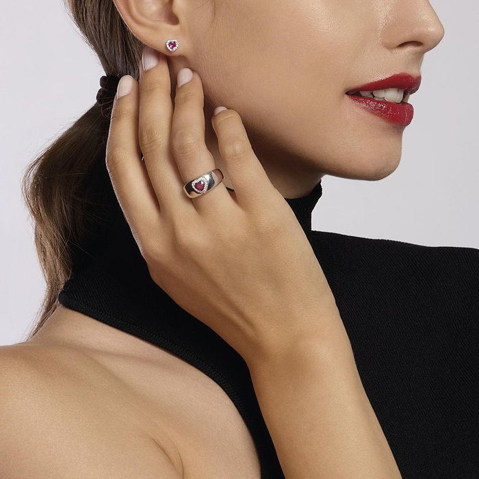 LOVE AFFAIR Synthetic Ruby Earrings