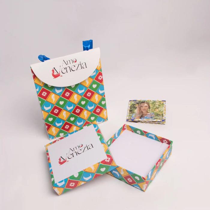 Collana in Metallo a catena con cristalli colorati