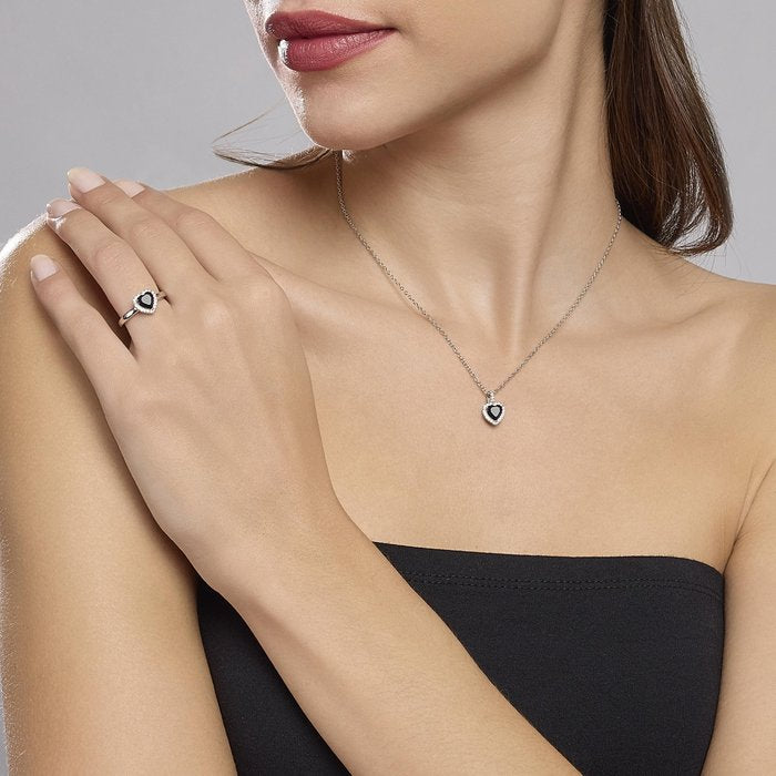 Bague cœur noir LOVE AFFAIR
