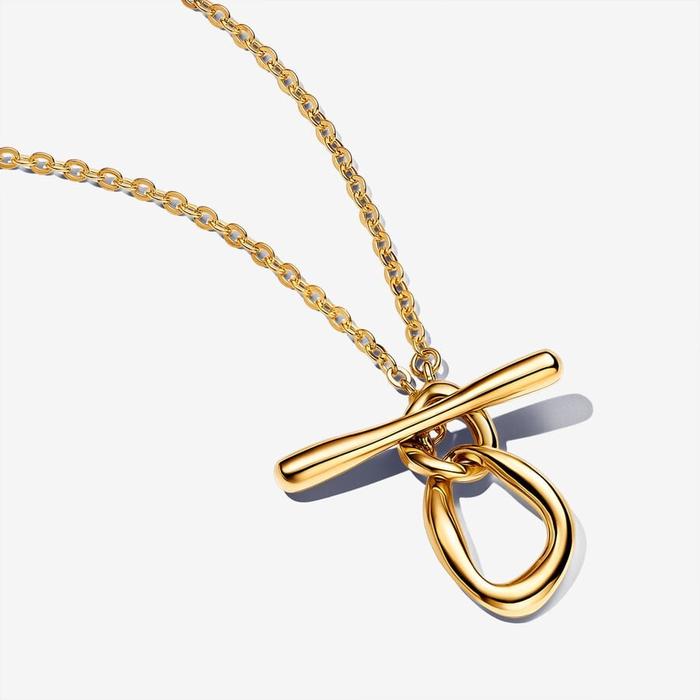 Collier à fermeture en T avec ligne sinueuse