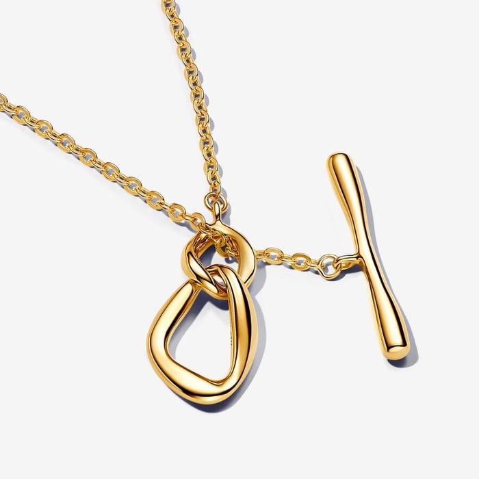 Collier à fermeture en T avec ligne sinueuse