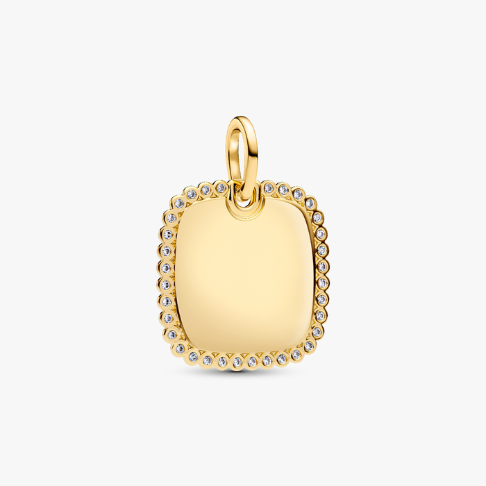 Collane e Pendenti Charm Pendente Medaglia Quadrata Luminosa da incidere