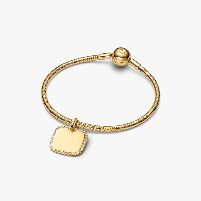 Collane e Pendenti Charm Pendente Medaglia Quadrata Luminosa da incidere