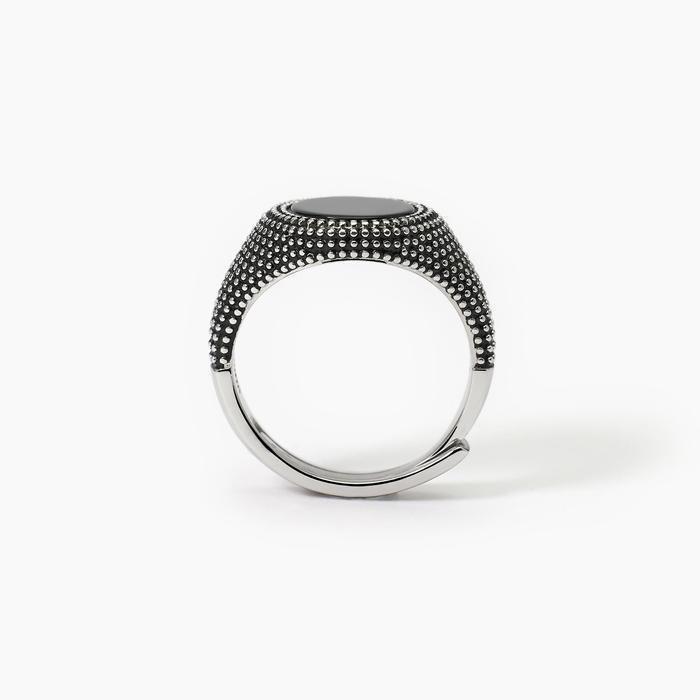Anello chevalier con agata nera MASCALZONE