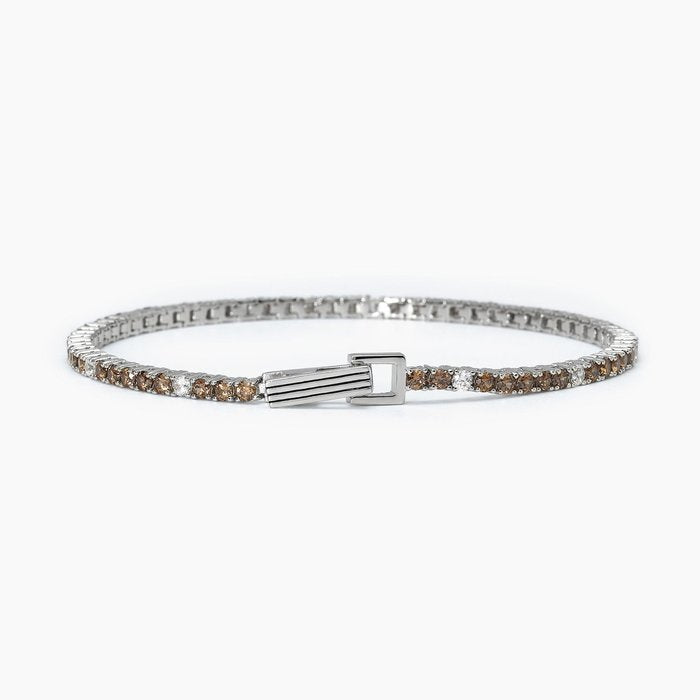 Bracciale tennis marrone e bianco TENNIS CLUB
