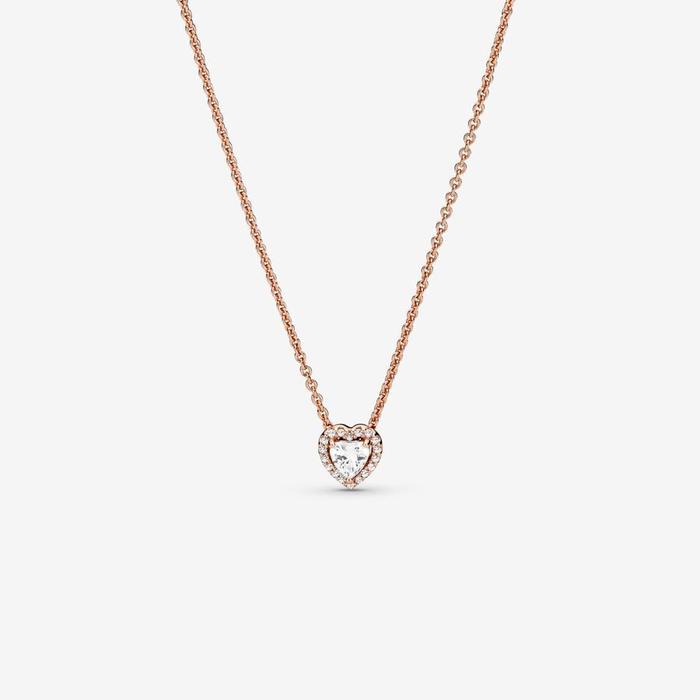 Collier cœur en relief