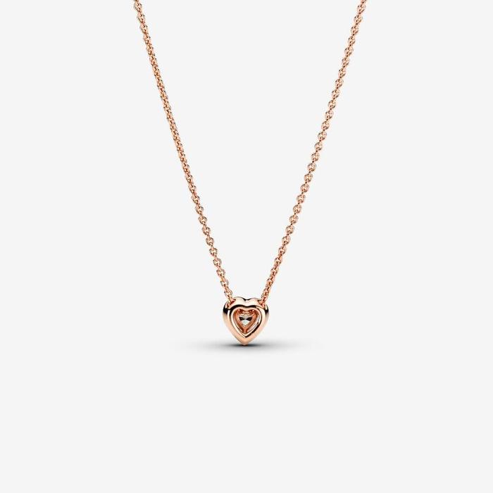 Collier cœur en relief