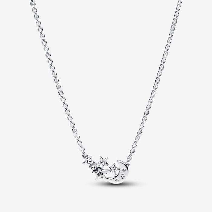 Collier croissant de lune et étoiles