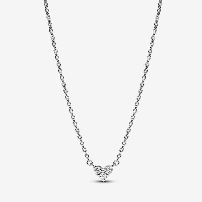 Collier Coeur avec Trois Pierres