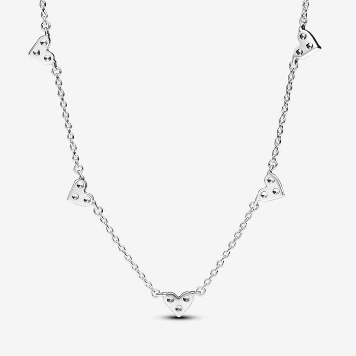 Collana Cuori con Tre Pietre