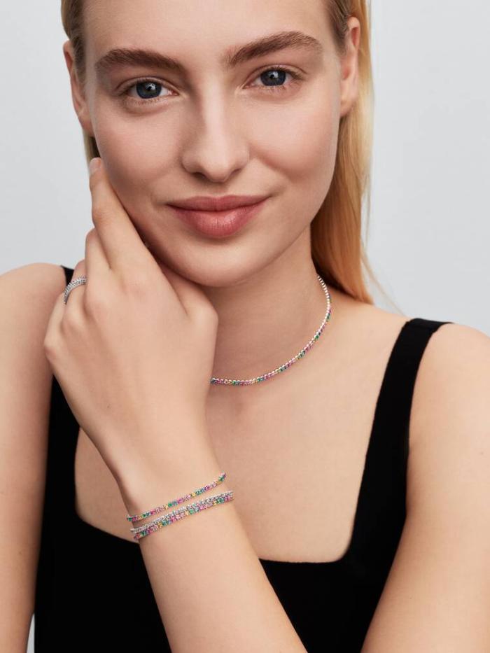 Collane e Pendenti Collana Tennis Multicolore