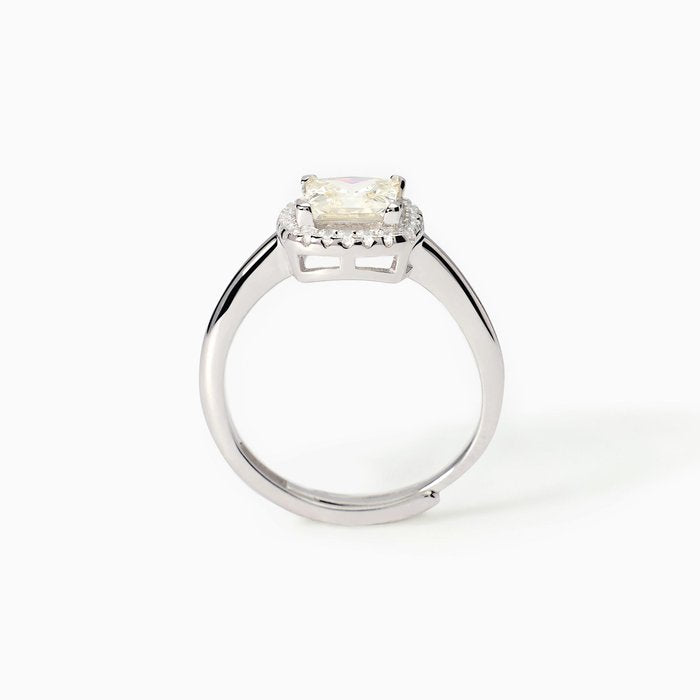 Silver ring with Lemon zirconia COOL OR RÉTRO?