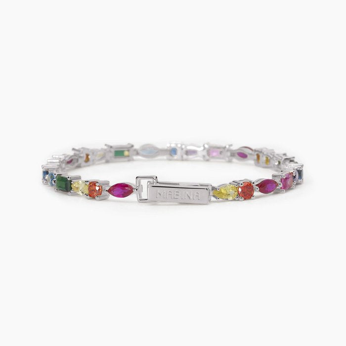 Bracelet tennis multicolore de LUXE