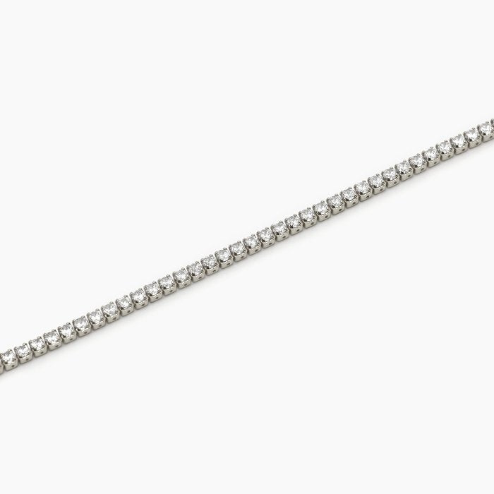 Cavigliera in argento con zirconi bianchi MINI TENNIS