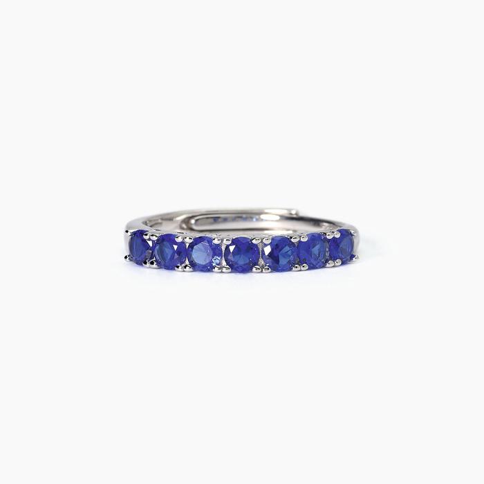 SOIRÉE Synthetic Sapphire Silver Ring