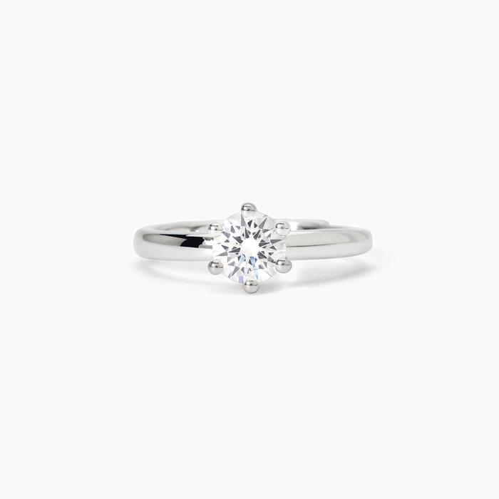 Anello in argento con zircone SOLITAIRE