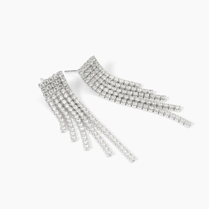 Orecchini in argento con cascata di zirconi SAN LORENZO