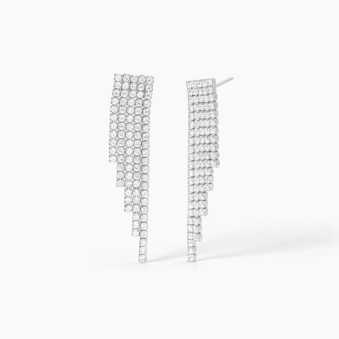Orecchini in argento con cascata di zirconi SAN LORENZO