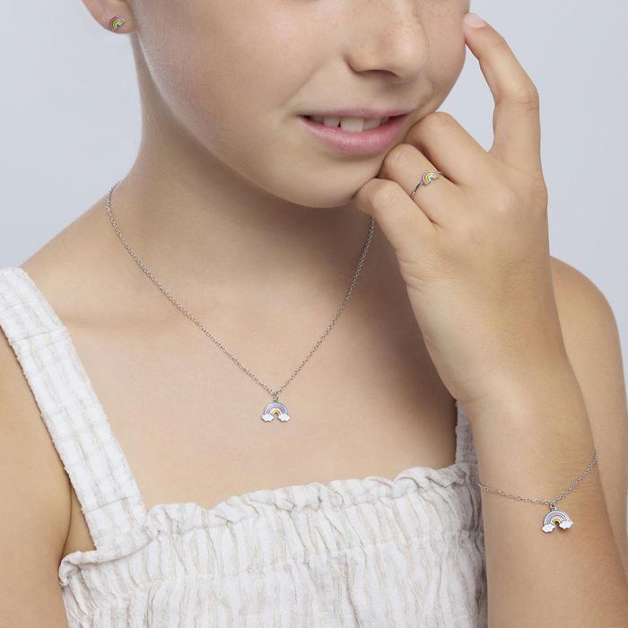 RAINBOW Silver Ring with Rainbow