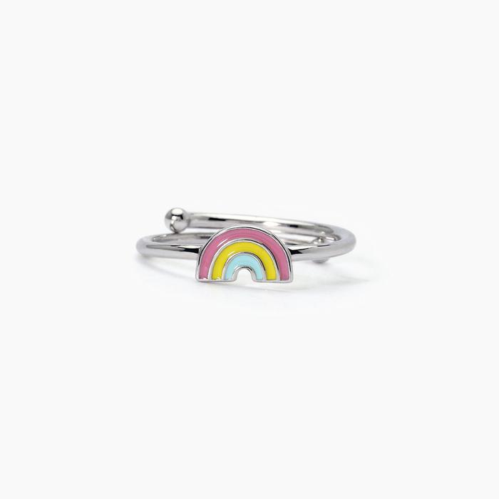 RAINBOW Silver Ring with Rainbow