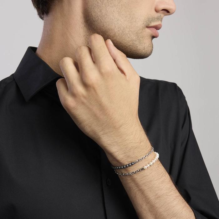 Bracelet SHAKER en argent et perles