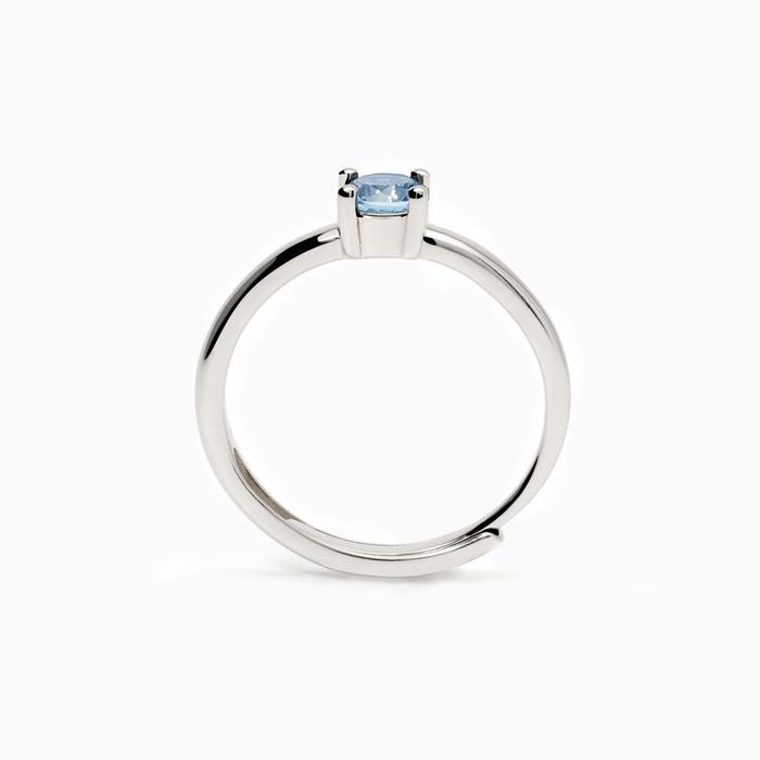 Anello donna in argento con acquamarina sintetica Isabel