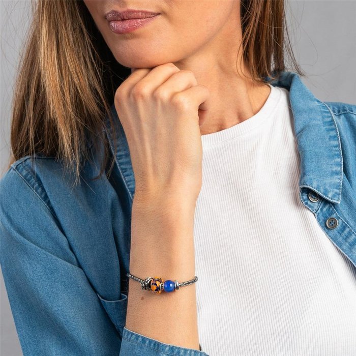 Agate bleu foncé ronde