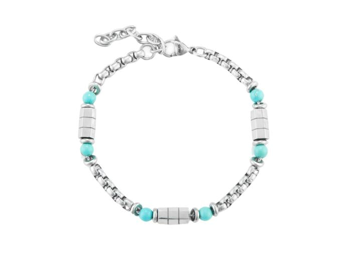 Bracelet Turquoise et Acier