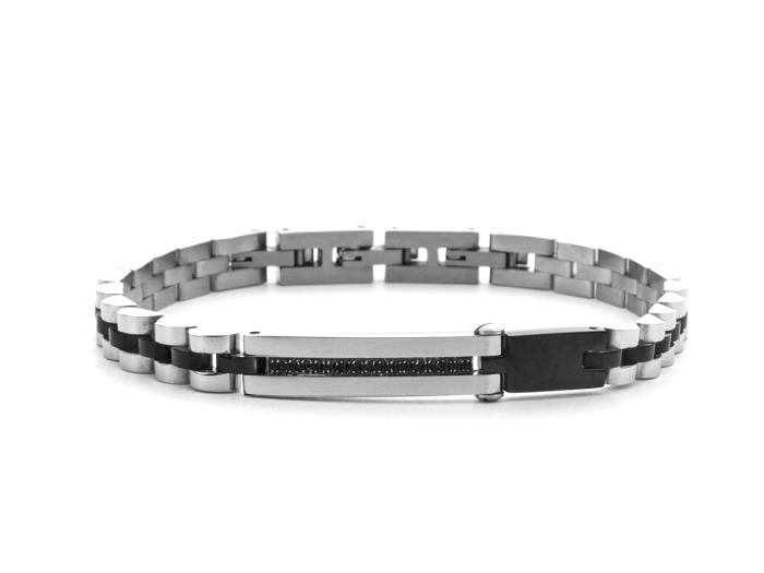 BRACCIALE ACCIAIO E ZIRCONI