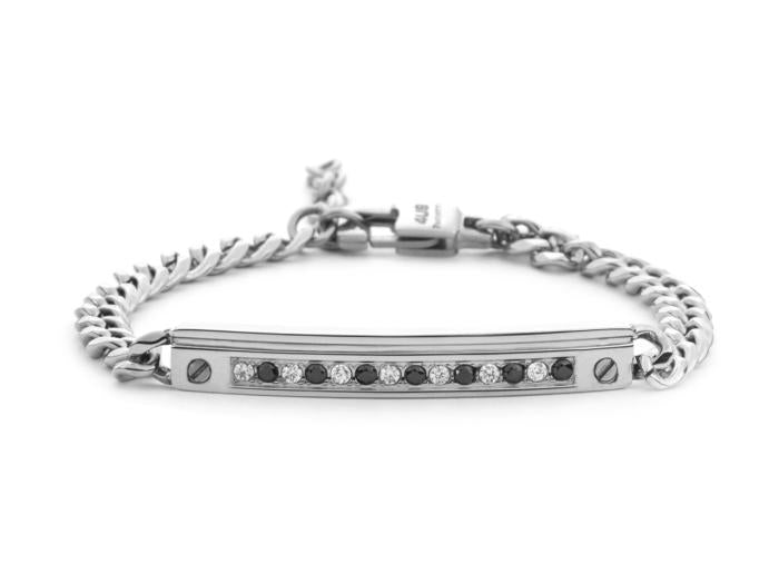 BRACCIALE ACCIAIO E ZIRCONI